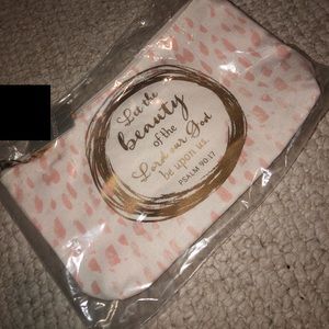 NWT Faith God Scripture Cosmetic Bag